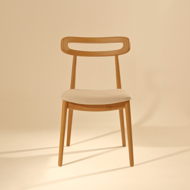 Cadeira Bari 01 em Madeira Maciça com Design Moderno, Kit com 2 unidades 