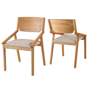Cadeira Gaya em Madeira Maciça Kit com 2 Unidades, Móveis Rafana