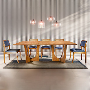 Conjunto Sala de Jantar Mesa Trento 2,20mx1,10m Tampo Laminado com 8 Cadeiras, Móveis Rafana 